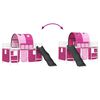 vidaXL Struttura del letto loft per bambini Bianco e Rosa Metallo