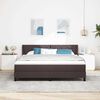 vidaXL Letto box spring con materasso Marrone Scuro 180 x 200 cm
