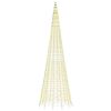 vidaXL Albero di Natale a LED su Pennone 1534 LED Bianco Caldo 500 cm