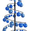 vidaXL Albero di Natale a LED con Palline 100 LED Bianco Caldo 150 cm