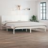 vidaXL Giroletto senza Materasso Bianco 200x200 cm Legno Massello Pino