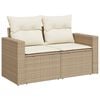 vidaXL Set Divani da Giardino 11 pz con Cuscini Beige in Polyrattan