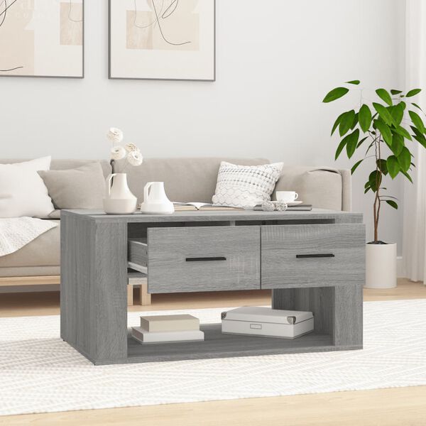 vidaXL Tavolino da Salotto Grigio Sonoma 80x50x40 cm Legno Multistrato