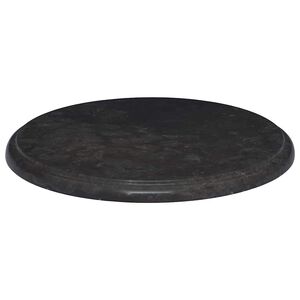 vidaXL Piano per Tavolo Nero &Oslash;40x2,5 cm in Marmo
