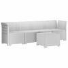 vidaXL Divano da Giardino a 4 Posti in Stile Rattan PP Bianco