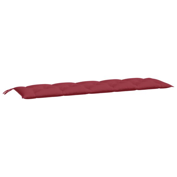 vidaXL Cuscino per Panca Rosso Vino 180x50x7 cm in Tessuto Oxford