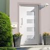 vidaXL Porta d'Ingresso in Alluminio e PVC Bianco 100x210 cm