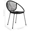 vidaXL Sedie da Giardino 2 pz in Rattan PVC Nero