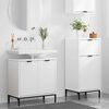 vidaXL Set di mobili per il bagno 2 pcs Bianco Legno multistrato
