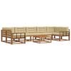 vidaXL Set di divani da esterno con cuscino 8 pcs Naturale e Beige