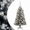 vidaXL Albero di Natale artificiale con rami snodati e palline 120 cm