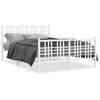 vidaXL Giroletto con Testiera e Pediera Metallo Bianco 120x190 cm