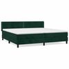 vidaXL Giroletto a Molle con Materasso Verde Scuro 200x200 cm Velluto