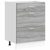 vidaXL Base da Cucina &ldquo;Lyon&rdquo; Grigio Sonoma in Legno Multistrato