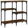 vidaXL Tavolo Consolle Rovere Fumo 80x29x75 cm in Legno Multistrato
