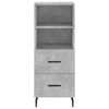 vidaXL Credenza Grigio Cemento 34,5x34x180 cm in Legno Multistrato