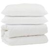 vidaXL Piumone con cuscino 3 pz Bianco Microfibra