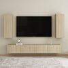 vidaXL Mobili TV 2pz Rovere Sonoma 30,5x30x90 cm in Legno Multistrato