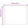 vidaXL Specchio da Bagno con Luci LED 80x60 cm