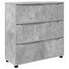 vidaXL Armadio Grigio cemento 80 x 31 x 81 cm Legno multistrato