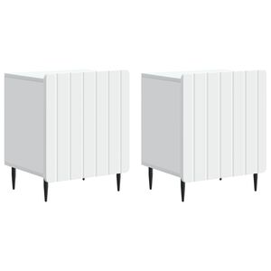 vidaXL Armadio da Notte 2 pcs Bianco 43 x 34,5 x 52 cm