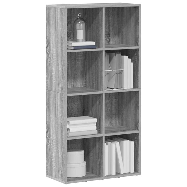 vidaXL Libreria/Credenza Grigio Sonoma 66x30x130 cm Legno Multistrato