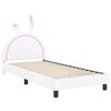 vidaXL Struttura letto bambini con testata Bianco 90 x 190 cm PU
