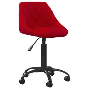 vidaXL Sedia da Ufficio Rosso Vino in Velluto