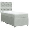 vidaXL Giroletto a Molle con Materasso Grigio Chiaro 100x200cm Velluto