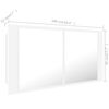 vidaXL Specchio da Bagno con LED Bianco 100x12x45 cm in Acrilico