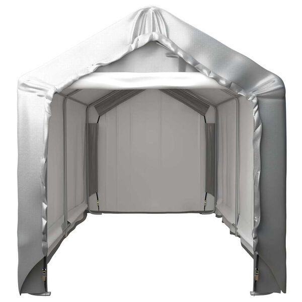 vidaXL Tenda Capannone 180x300 cm in Acciaio Grigio
