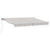 vidaXL Tenda retrattile manuale Grigio chiaro e bianco 4 &times; 3,5 m