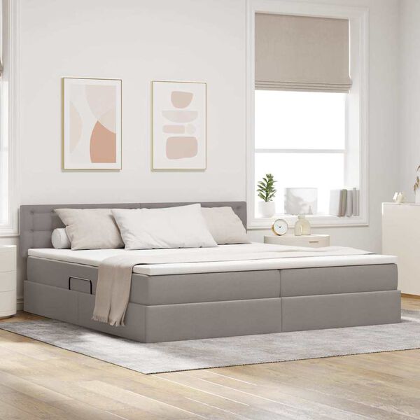 vidaXL Letto con contenitore e materasso Talpa 200 x 200 cm
