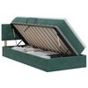 vidaXL Letto con Contenitore Verde Scuro 90 x 200 cm Velluto