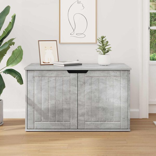 vidaXL Casa per Gatti Calcestruzzo 85 x 55 x 50,5 cm Legno multistrato