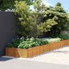 vidaXL Fioriera Rialzata da Giardino 579x100x36 cm in Acciaio Corten
