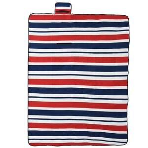 vidaXL Tovaglia Picnic Pieghevole Strisce Rosse Blu 200x150 cm Velluto