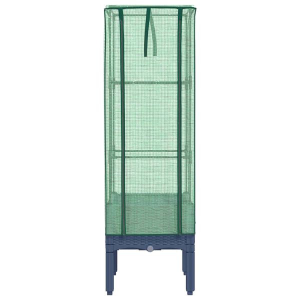 vidaXL Letto Rialzato con Copertura Serra Effetto Rattan 40x40x140 cm