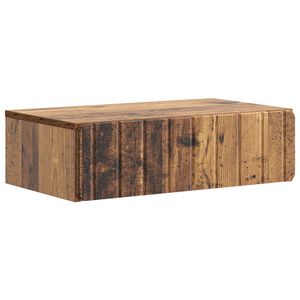 vidaXL Tavolino da Parete Laterale Legno antico 59 x 34,5 x 17 cm