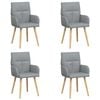 vidaXL Sedie da pranzo 4 pz Tessuto Grigio Chiaro 60 x 56 x 96 cm