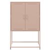 vidaXL Credenza Rosa 68,5x38,5x107 cm in Acciaio