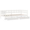 vidaXL Dormeuse con Cassetti Bianco 90x200 cm Legno Massello di Pino