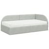 vidaXL Struttura Letto Angolare con Materasso 2 pcs Grigio chiaro