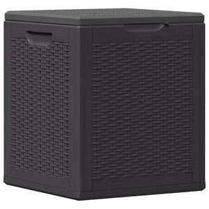 vidaXL Baule da Giardino 90 L Nero in Rattan PP