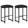 vidaXL Sgabello da bar 2 pz Nero 40 x 32 x 64 cm Legno ingegnerizzato