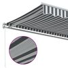 vidaXL Tenda da Sole Retrattile Manuale Antracite e Bianco 600x350 cm