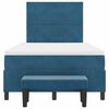 vidaXL Letto a molle con materasso Blu scuro 120 x 190 cm Velluto