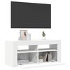 vidaXL Mobile Porta TV con Luci LED Bianco 90x35x40 cm