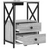 vidaXL Armadio da Notte con cassetto Grigio Sonoma 40 x 31 x 60 cm