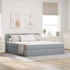 vidaXL Letto con contenitore e LED Grigio chiaro 160 x 200 cm